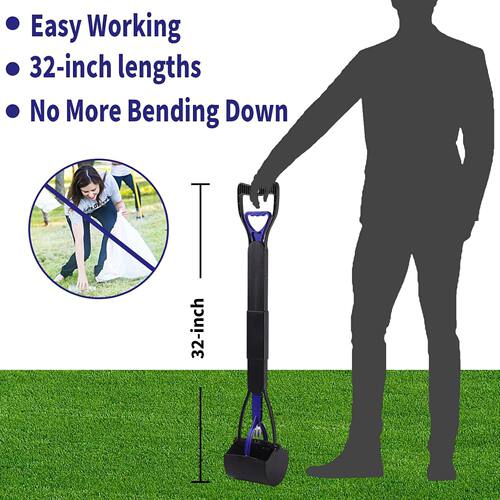 32'' Pooper Scooper for Large Small Dogs Heavy Duty