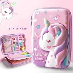 3D EVA unicorn cute pencil case cartoon stationery box