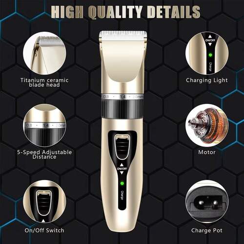 USB Rechargeable Professional Cordless Hair Cutting Machine