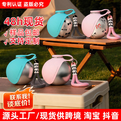 Pet dog hook spherical foldable water dispenser function