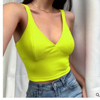V-neck short small sling women纯色V领短款小吊带性感拼接上衣在类目 女装/女士精品, 大码女装中 - 来自Buy2taobao.com提供专业的淘宝代购服务
