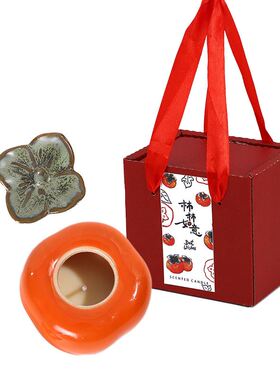 Christmas red persimmon fruit 1PCS candle aromatherapy