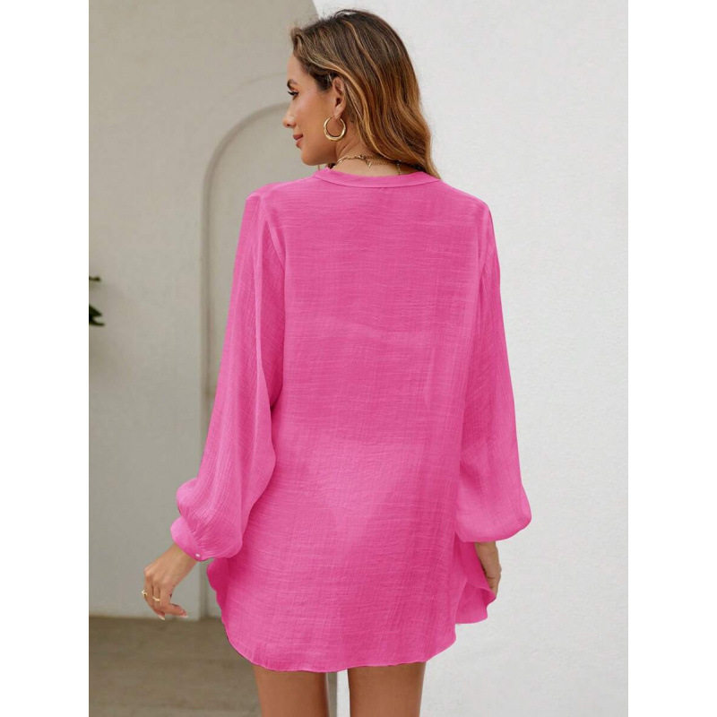 Tencel solid color beach cardigan 天丝纯色沙滩罩衫