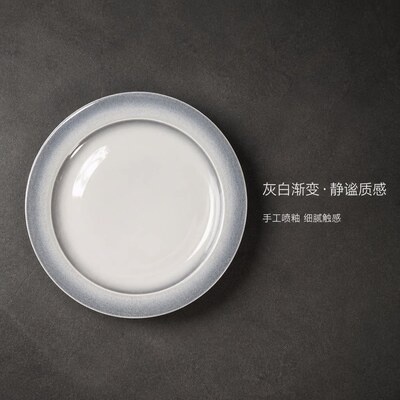 Round Ceramic Steak Dinner Plates Set of 4 / Set of 6