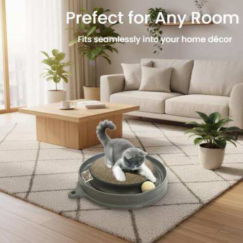 Cat tree toy with ball track, suitable for indoor cats