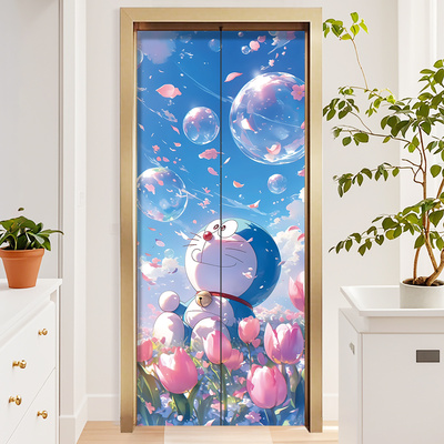 哆啦A梦入户电梯门贴纸