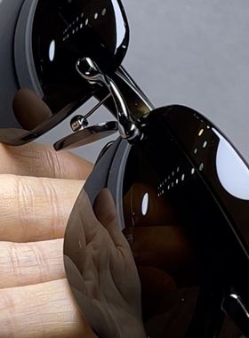 东海黑金刚眼镜纯水晶石头镜天然真品高档太阳镜原石高颜值防强光