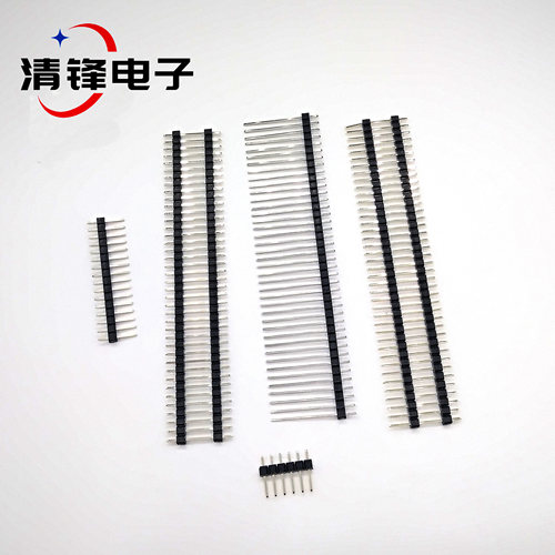 单排针铜针 间距2.54MM1*40P 双塑针长19/21/25MM 单排加长铜针