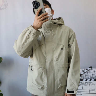 【释然】2025冬季新品矮小个子中性加绒加厚冲锋衣三防连帽厚外套