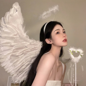 六一节天使亮灯羽毛翅膀