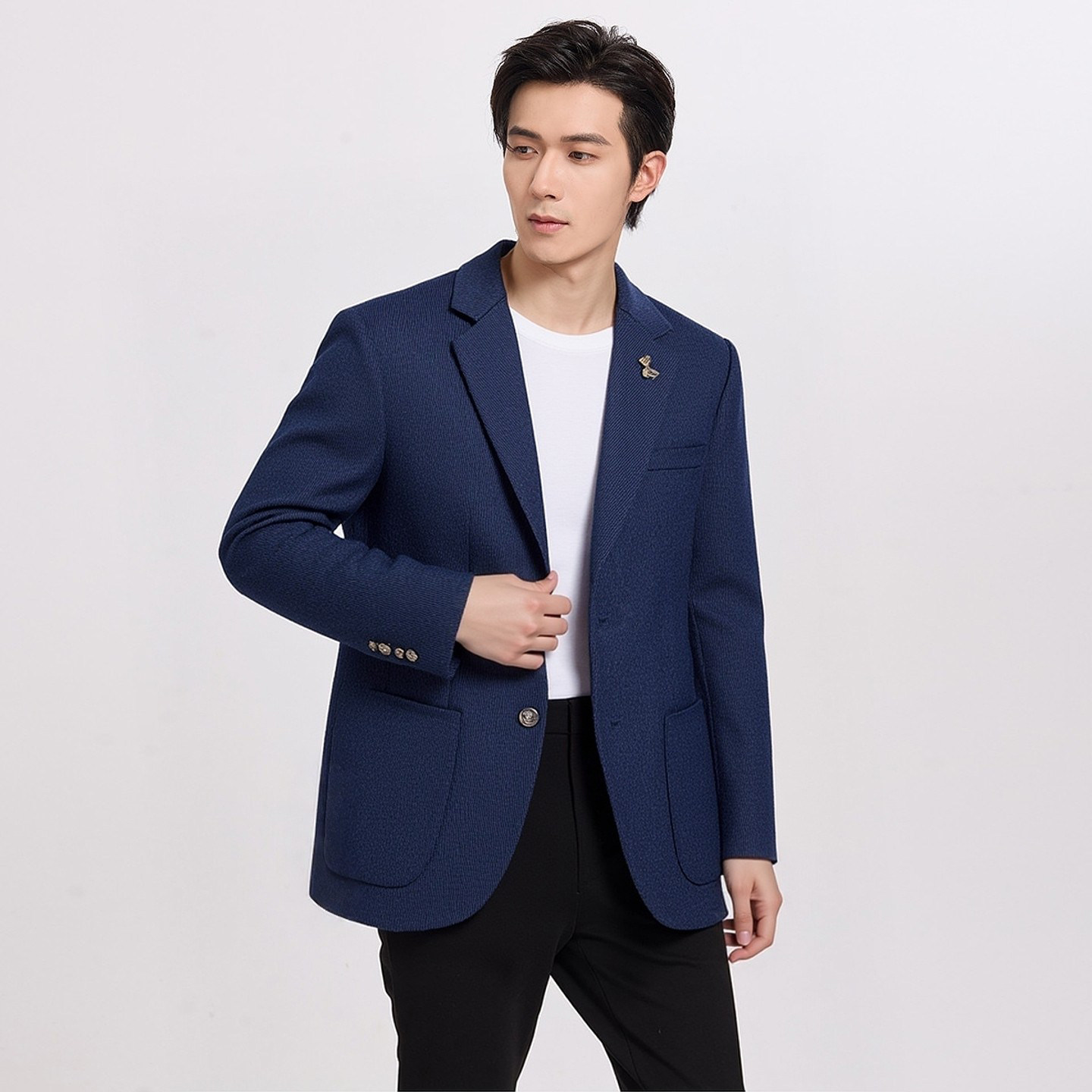 撤柜撤标休闲西服外套绵羊毛男士商务小西服春秋季高级感上衣