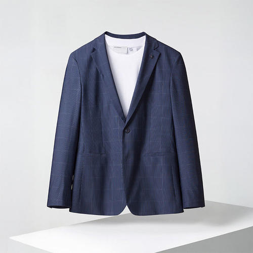 【轻薄冰爽】夏季干爽西服外套男纯色休闲男士西服舒适弹力外套男