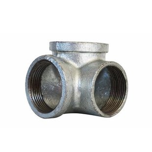 镀锌立体三通4分6分1寸水管管件连接件DN15货架钢管衣架直角接头