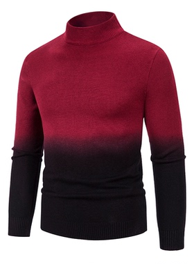 外贸大码2023秋冬新款男士修身红