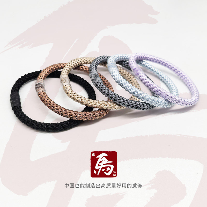 螺旋无痕复古风高弹力手工发饰