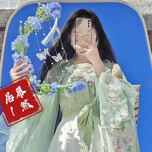 幕然居原创绢花蝴蝶渐变流苏箜篌可发光手持道具古风走秀lolita