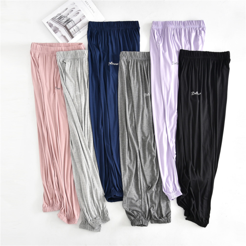 莫代尔春夏宽松女款家宅睡裤