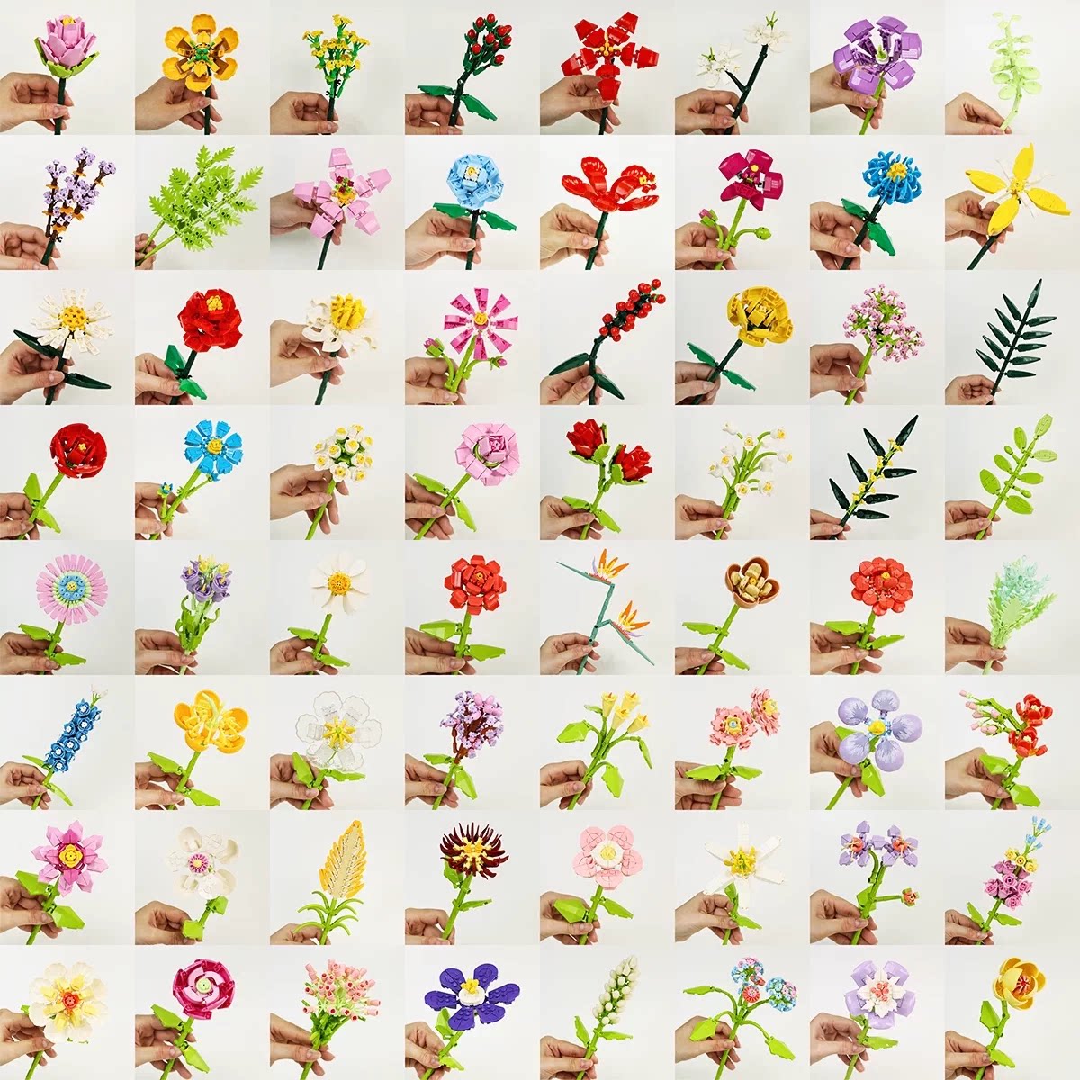 手工DIY拼装积木花束永生花材料单支男友女生生日礼物拼插玩具图片