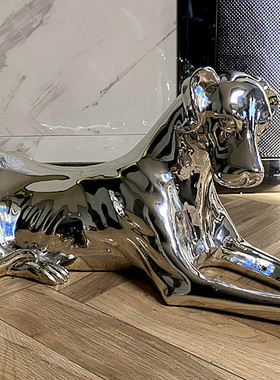 欧式电镀轻奢玻璃钢客厅