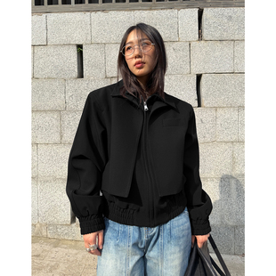 grape wang 西装夹克西装秋冬复古经典男女同款港风短款上衣外套