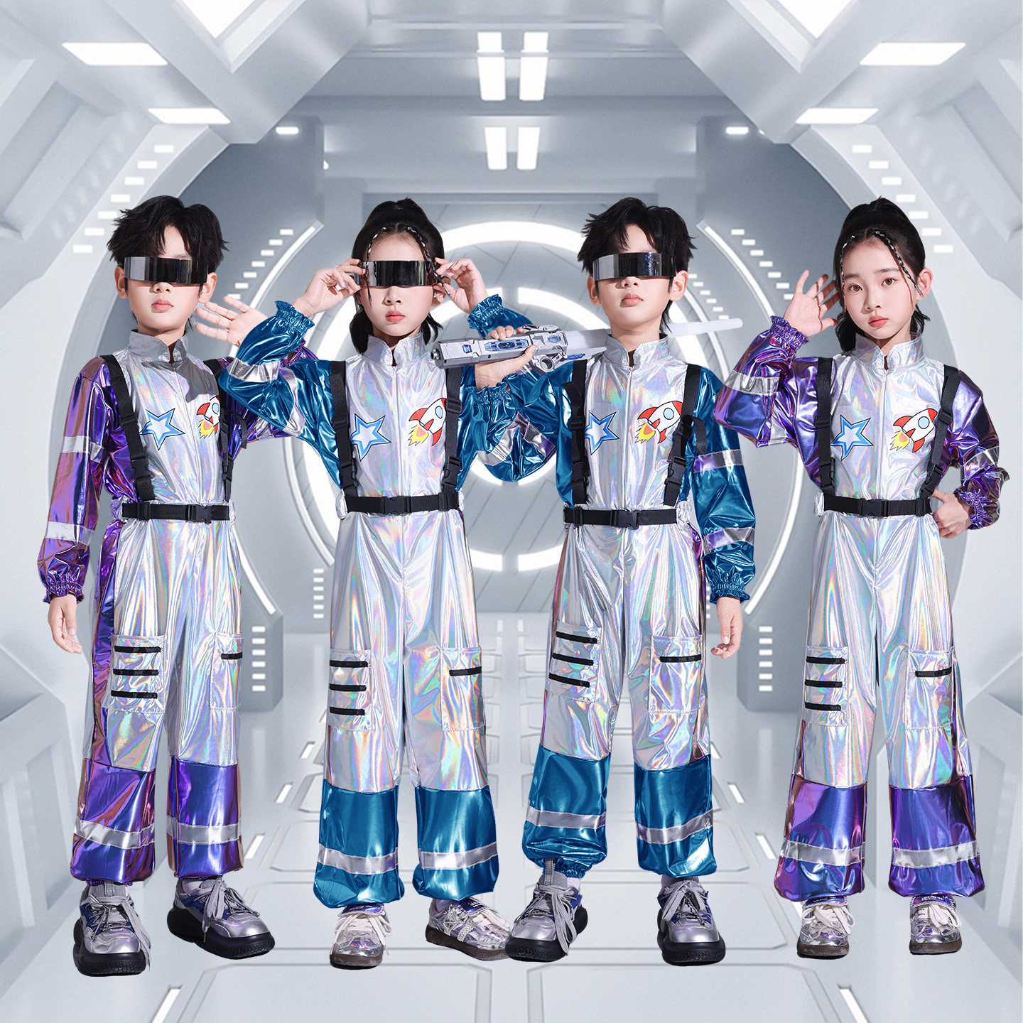 儿童宇航员太空服运动会演出服