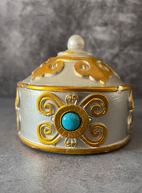 蒙餐餐具摆件烟灰缸陶瓷草原风格蒙古包烟灰缸蒙古族烟灰缸装饰