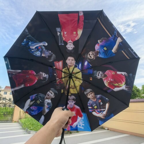 樊振东小胖林诗栋王曼昱写真照片全自动晴雨伞周边应援礼物收藏