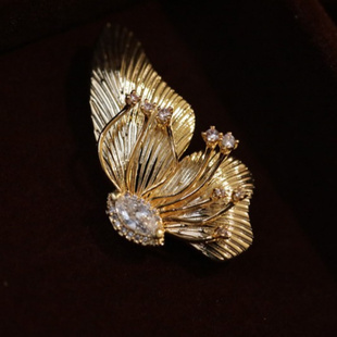 别针简约衬衣西服胸花配饰品 西凉妃子富贵蝴蝶胸针高级感轻奢个性