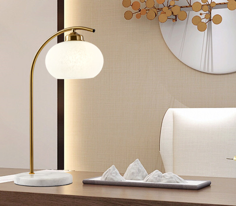 新中式古典主卧室高端床头灯现代简约轻奢创意大理石书房护眼台灯