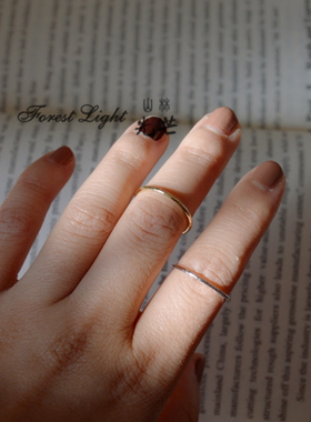 纯银不规则手作风日本戒指包邮