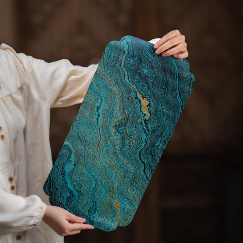 鎏金织锦茶席中式茶垫布艺茶席禅意桌布双面干泡席茶道家用桌旗垫