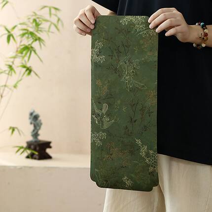 新中式双面茶席春祥干泡席桌旗中国风茶桌垫壶垫茶道配件