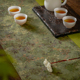 复古防水仿云纱茶席双层中式 禅意茶桌旗茶垫布轻奢茶台茶几布桌布