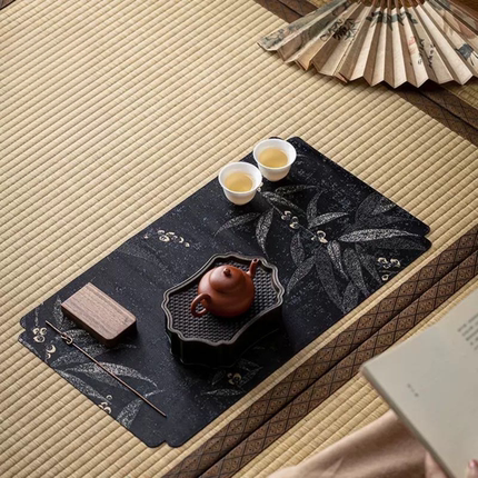 中国风干泡茶席桌垫加厚茶杯垫干泡茶台茶道配件