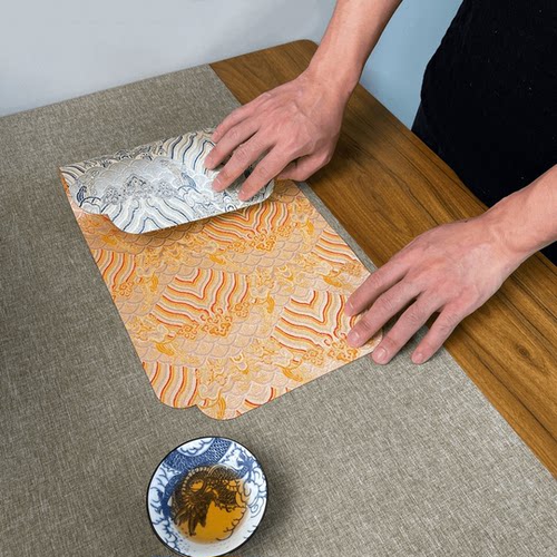 云锦双面主人茶席禅意布艺茶桌垫