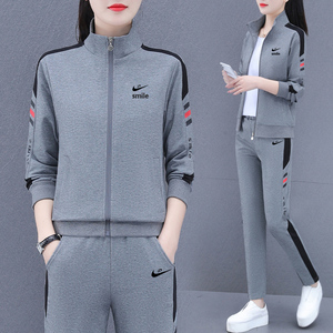 【官网正品】休闲运动服套装女士春秋季2023年新款时尚潮流两件套