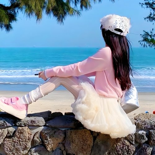 蓬蓬裙短款东大门成人tutu裙重工杏色网纱纱裙蛋糕裙芭蕾风半身裙