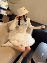 蓬蓬裙短款东大门成人tutu裙重工白色网纱纱裙蛋糕裙芭蕾风半身裙