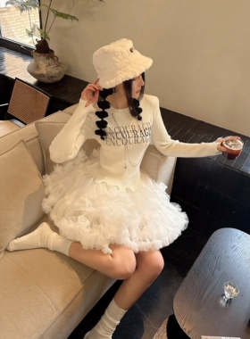 蓬蓬裙短款东大门成人tutu裙重工白色网纱纱裙蛋糕裙芭蕾风半身裙