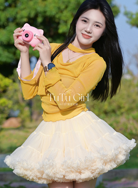 2025新款加蓬网红爆款tutu裙成人亲子半身裙大人芭蕾风蓬蓬短纱裙