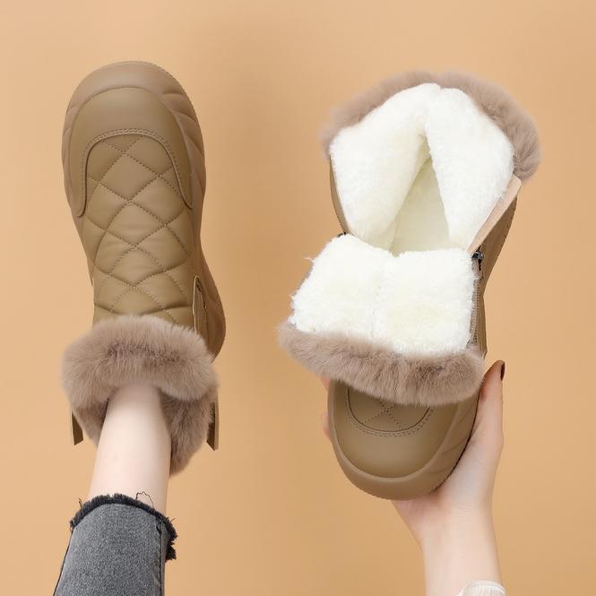 2024冬季新款加绒加厚雪地靴