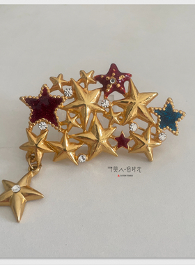 五星吊坠胸针 予美人vintage