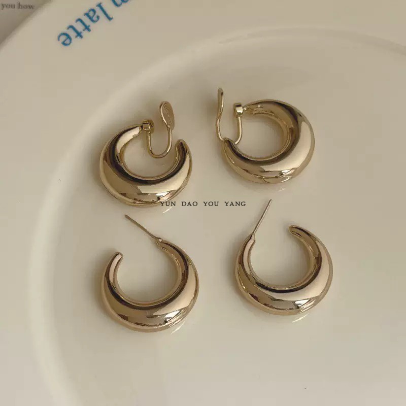 云岛有羊高级感简约金属耳钉耳饰