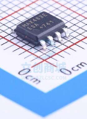 RS-485/RS-422芯片 MAX483EESA+T SOIC-8 MAXIM 全新原装进口