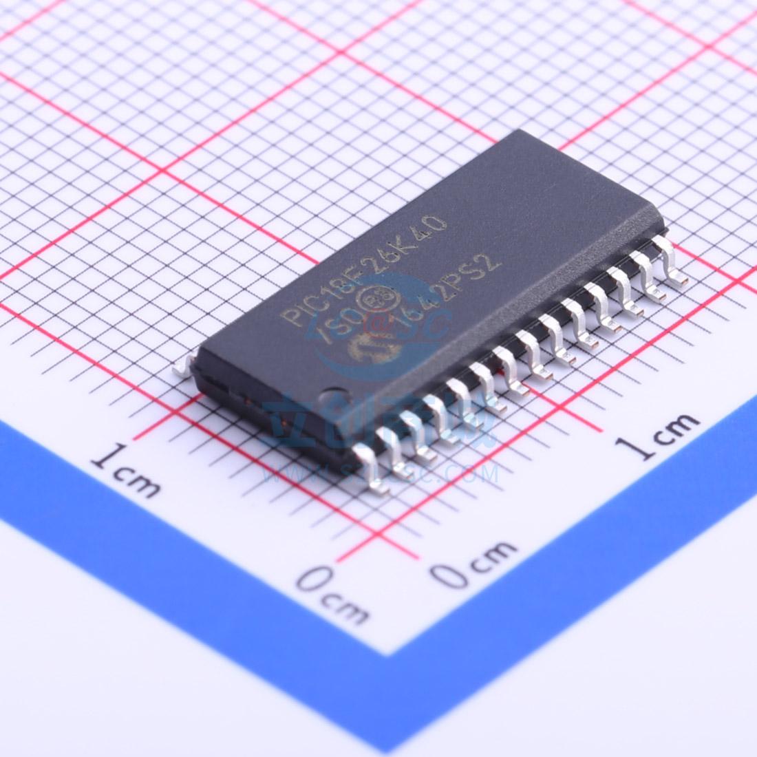 单片机(MCU/MPU/SOC) PIC18F26K40T-I/SO SOIC-28_300mil MIC 全