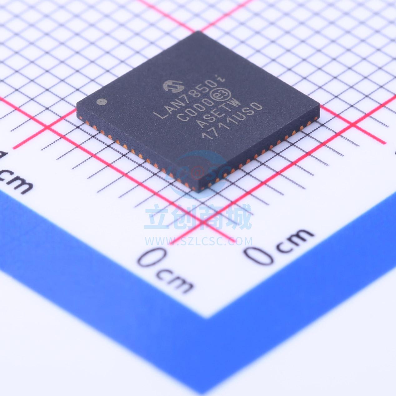 以太网芯片 LAN7850T-I/8JX QFN-56(8x8) 全新原装进口