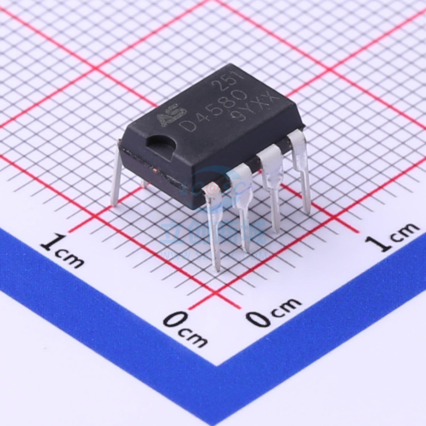 音频功率放大器 ASOPD4580N/DIP8 DIP-8L Ascend(安森德)