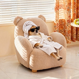 卡通动物阅读区沙发小熊羊驼靠背座椅高端小沙发儿童宠物沙发凳