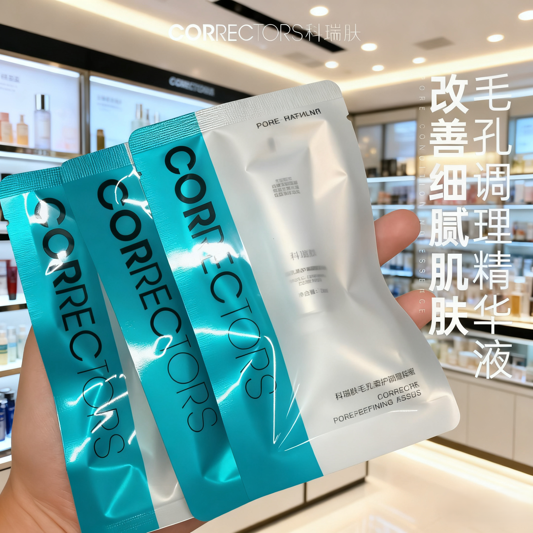 毛孔粗大快用它！科瑞肤毛孔调理精华液修复闭口黑头珀莱雅旗下