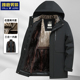 雅鹿男装 外套棉衣中老年人男内胆加绒保暖派克服棉服棉袄 爸爸冬装